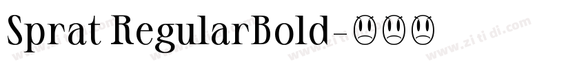Sprat RegularBold字体转换